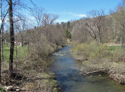Chenunda Creek, seen immediately downstream of Dutch Hill Road (identified on some maps as Schrader Road).
