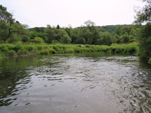 In August 2024, I was wading down Ischua Creek in water that was slow and about 18 inches deep when I came to the edge of this pool, at which point the bottom sloped steeply downward. I quickly had to stop as the water was nearing the top of my chest waders. This pool was at least 4 feet deep and likely deeper. It was also much colder than the water immediately upstream.  
  