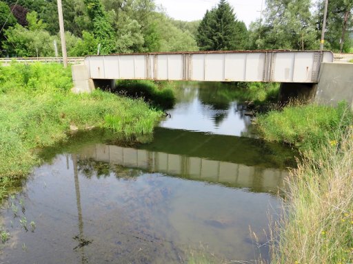 Compare this warm, languid, weedy section of Ischua Creek to the following photo, which was taken much further downstream. The differences in volume, speed of flow, and water temperature is all due to the outflow of a large spring. These differences in flow characteristics occur all along the stream.